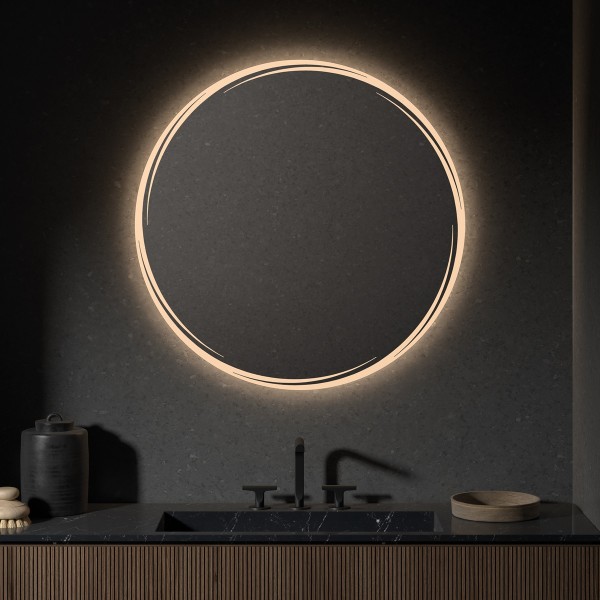 Espejo Redondo Para Baño Con Luz LED