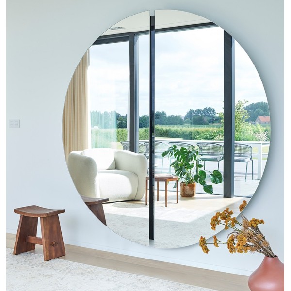Espejo Redondo Grande Luna Round Black L