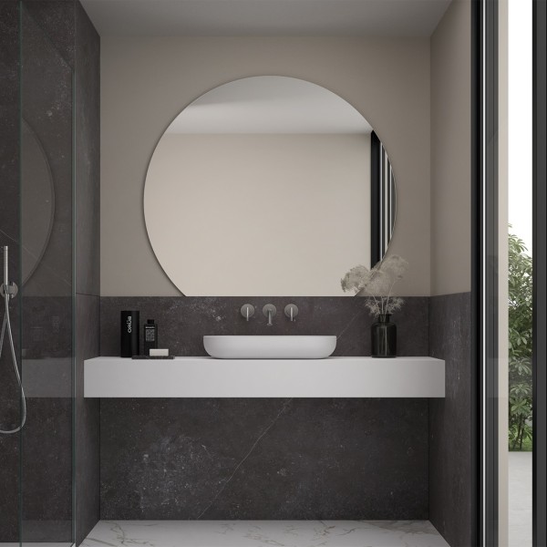 Espejo Redondo Grande Sin Luz Para Baño