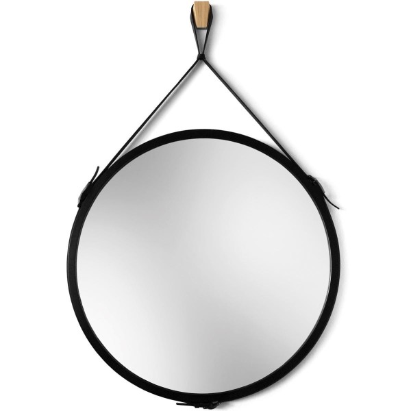 Espejo Redondo Correa Estilo Scandinavo