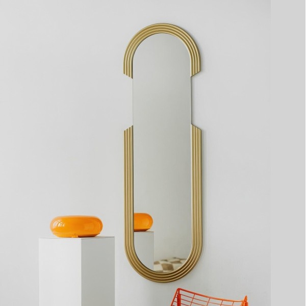 Espejo Para Vestidor Moderno Marco Dorado
