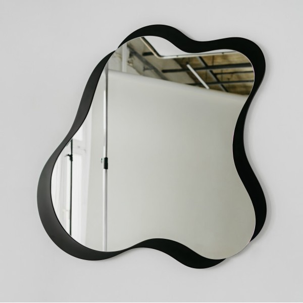 Espejo Para Entrada Moderna Marco Negro