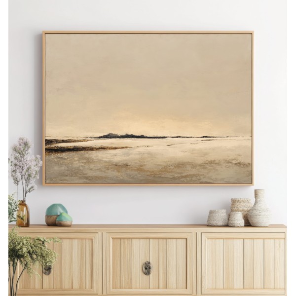 Cuadro Paisaje Abstracto Beige Desert Silence
