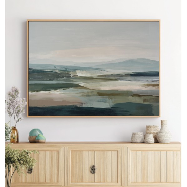 Cuadro Paisaje Abstracto Minimalista Misty Horizons