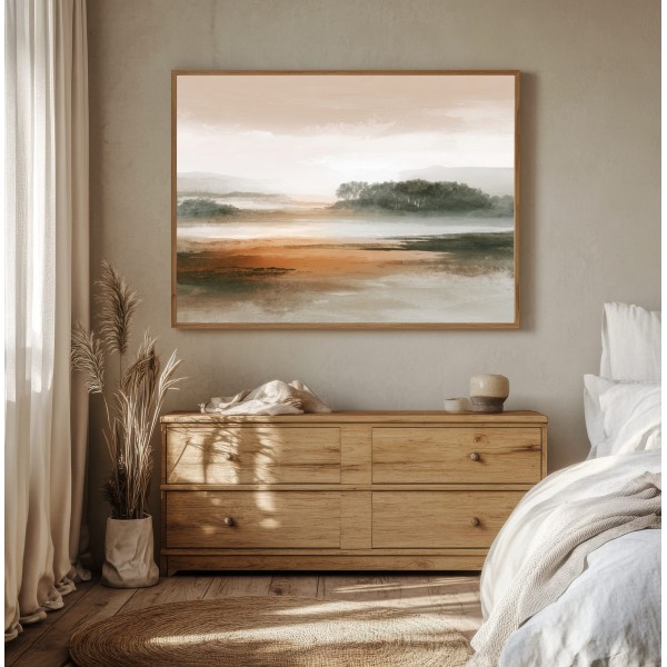 Cuadro Grande Paisaje Minimalista Whisper of Stillness