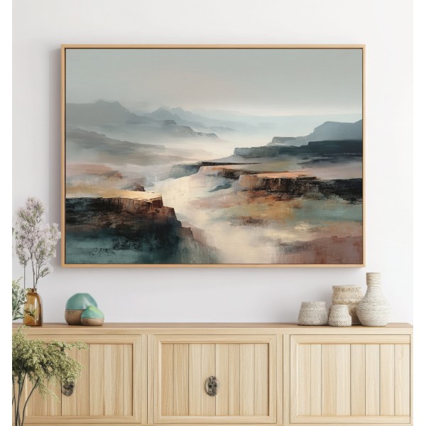Cuadro Salón Minimalista En Tonos Tierra Grand Canyon