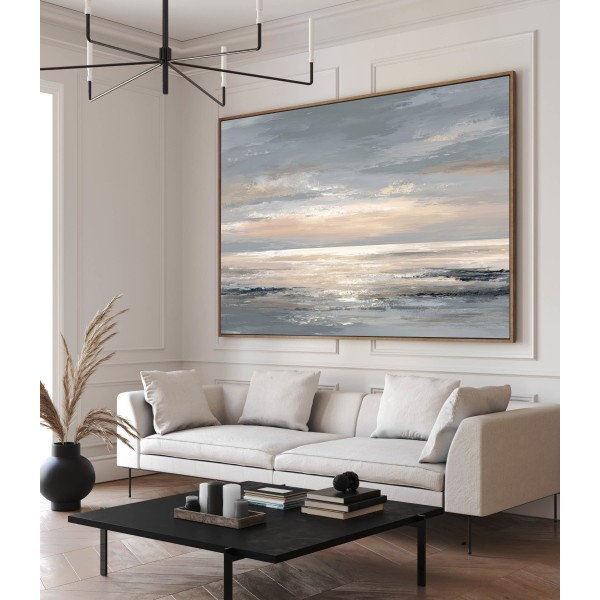 Cuadro Abstracto Horizonte Marino Mist Over Sea