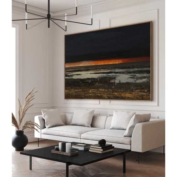 Cuadro Abstracto Atardecer En El Planeta Venus