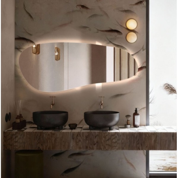 Espejo Asimétrico Retroiluminado Para Baño Original