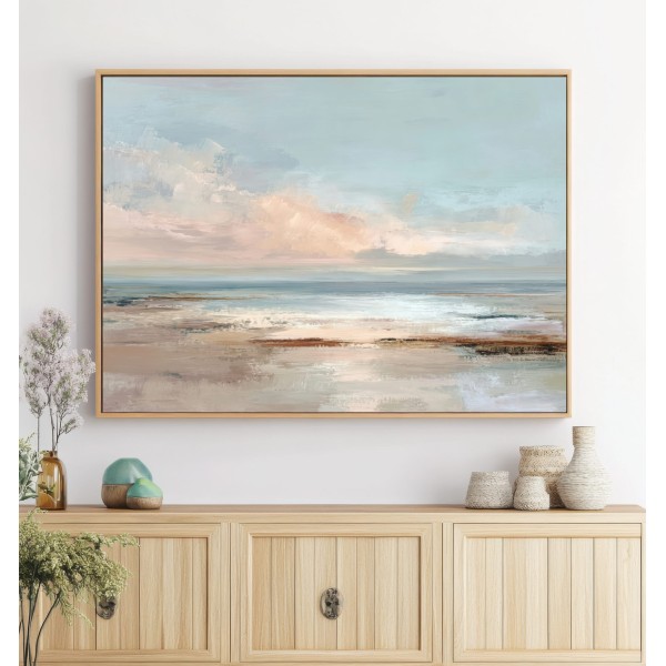 Cuadro Grande Mare Abstracto Horizonte Costero