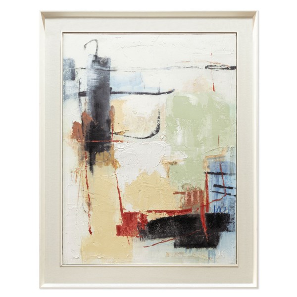 Cuadro Abstracto Para Salón Moderno En Tonos Pastel Soul