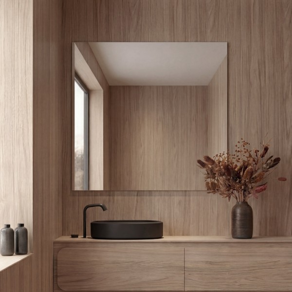 Espejo Rectangular Liso Sin Luz Para Baño Verona