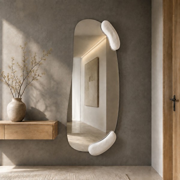 Espejo Moderno Grande Para Recibidor Calco White Hall