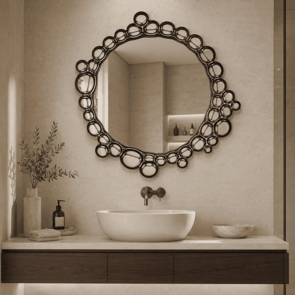 Espejo Orgánico Para Baño Diseño Artístico Deknudt Mirrors