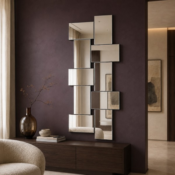 Espejo Para Recibidor Grande Moderno Criss Cross