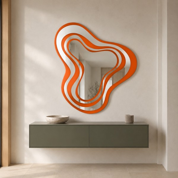 Espejo Original Forma Orgánica Nimbus Orange