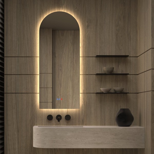 Espejo Arco Retroiluminado LED Para Baño Moderno