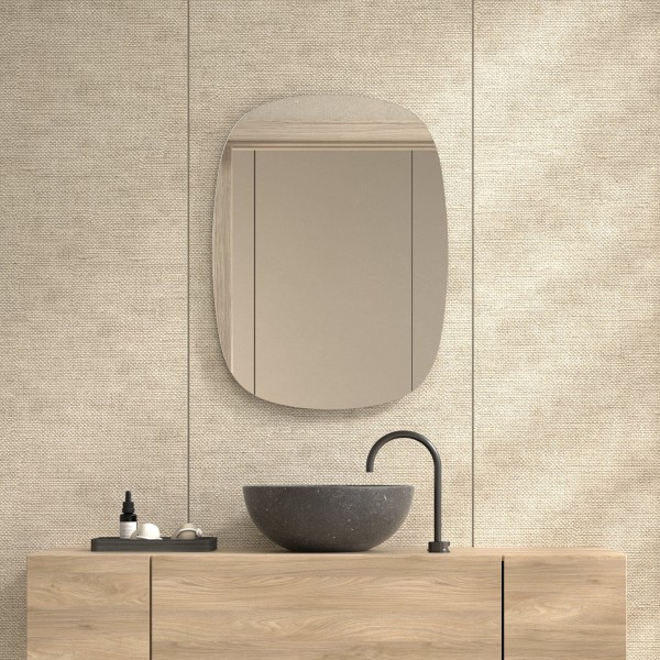 Espejo Ovalado Orgánico De Diseño Para Baño Moderno