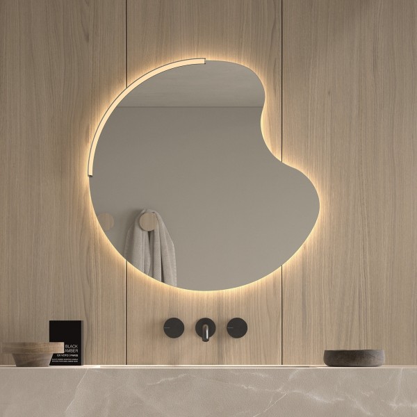 Espejo Retroiluminado Con Aplique LED Para Baño Moderno
