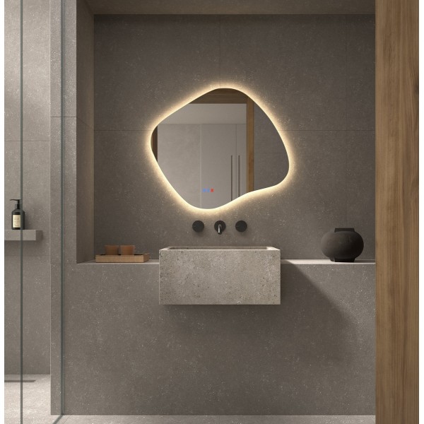 Espejo Asimétrico Retroiluminado LED Para Baño