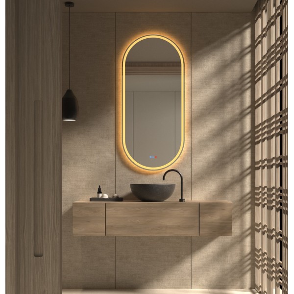 Espejo De Baño Ovalado Con Luz LED