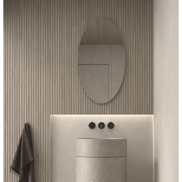 Espejo Ovalado Vertical Para Baño Moderno