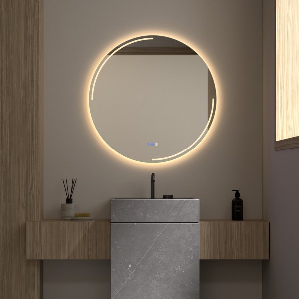 Espejo Redondo LED Para Baño Moderno Minimalista