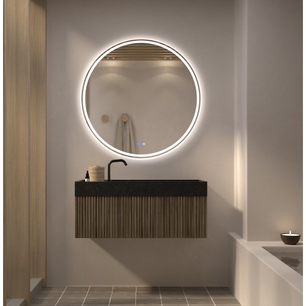 Espejo Redondo Con Luz Para Baño