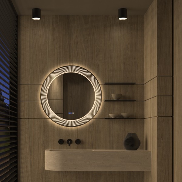 Espejo Redondo Para Baño Con Luz LED Integrada