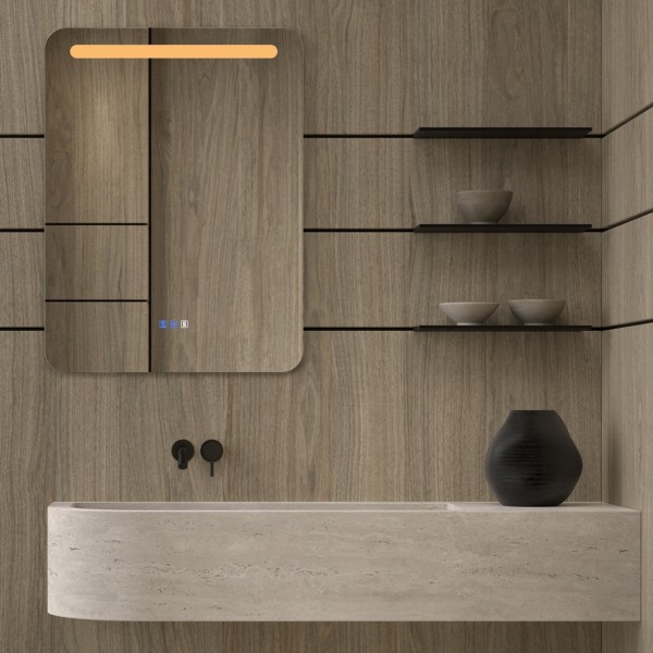 Espejo Rectangular Con Luz Frontal LED Para Baño