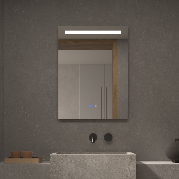 Espejo LED Con Luz Frontal Superior Para Baño Moderno