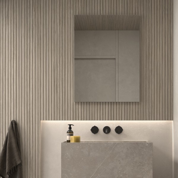Espejo Rectangular Baño Marco Minimalista Plateado