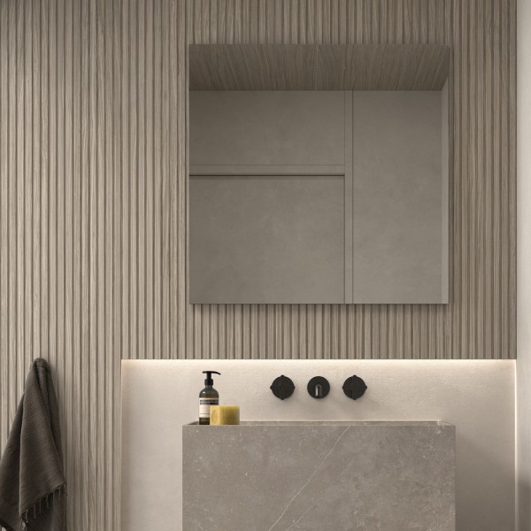 Espejo Rectangular Baño Marco Minimalista Negro