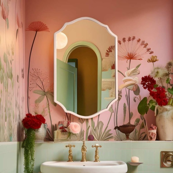 Espejo De Baño Marco Blanco Grand Amis