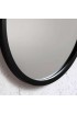 Espejo Ovalado Marco Negro Minimalista