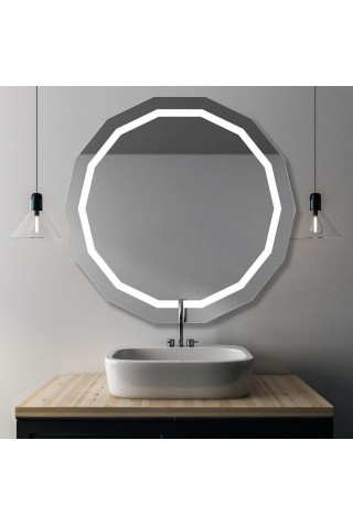 Espejo De Baño Modeno Con Luz Plutón