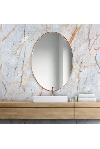 Espejo Ovalado Escandinavo Scandi Slim Cobre