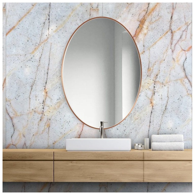 Espejo Ovalado Escandinavo Scandi Slim Cobre